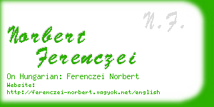 norbert ferenczei business card